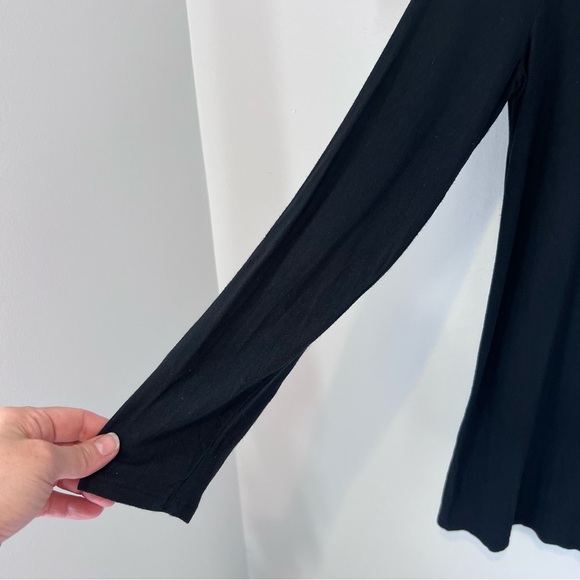 Soma Women's Black Super Soft Long Sleeve Tunic Top Shirt Neck Detail Medium - Picture 5 of 16